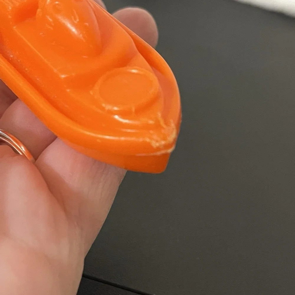 1993 Little Caesars Pizza Meal Prize Orange Boat SS CAESARS Diving Water Toy VTG